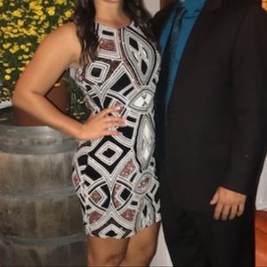 Black, white & pink sparkles